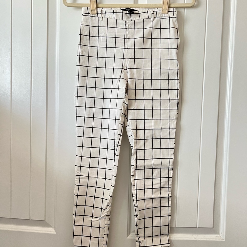 White Checkered Pants